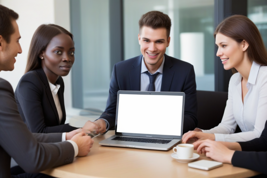 LinkedIn es una gran carta de presentación sobre ti Un grupo de personas jóvenes sentadas en una mesa haciendo negocios