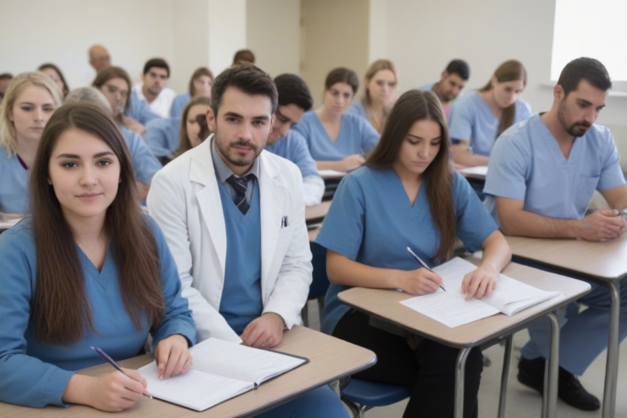 Estudiar una especialidad veterinaria te da muchas oportunidades de crecer en el campo de la medicina veterinaria Una clase de estudiantes de una especialidad avanzada de veterinaria